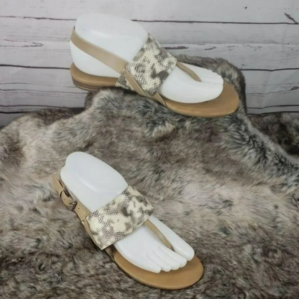 FRANCO SARTO SNAKESKIN size 7‎ ankle strap Sandals